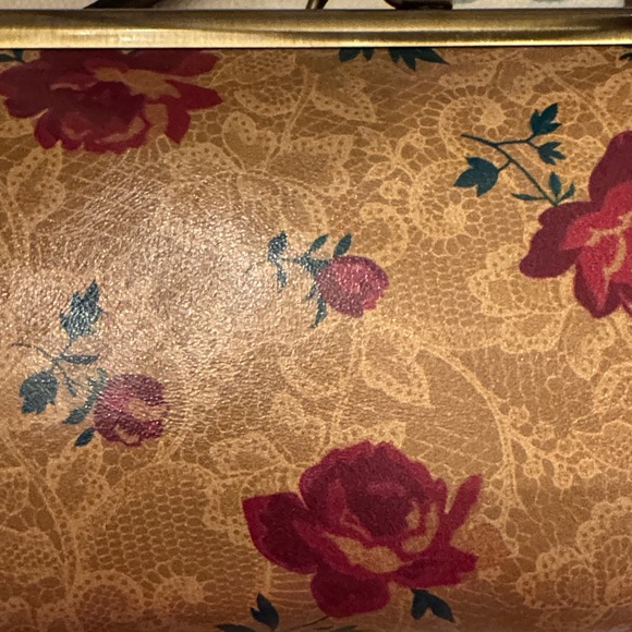 Patricia Nash Floral Crossbody Bag - Tan and Red - Picture 6 of 6